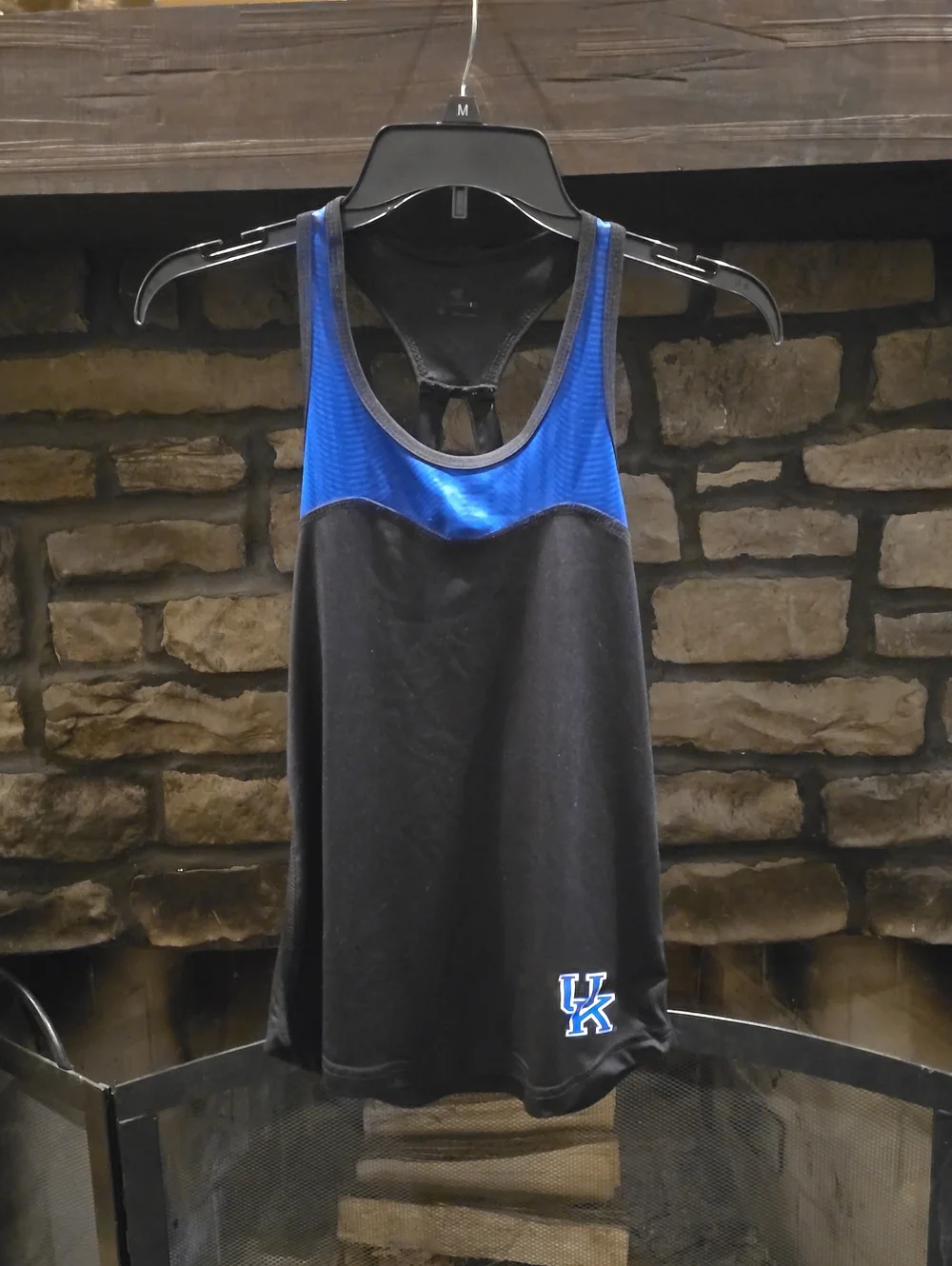 Colosseum UK Black and Royal Blue Racerback Tank Top - Picture 1 of 4